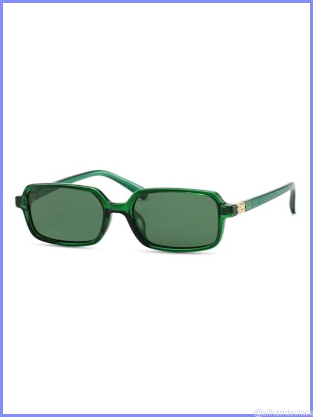 Retro Polarized Rectangle Sunglasses UV400 TAC Lens